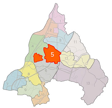 枚方市第5圏域を表すイラスト
